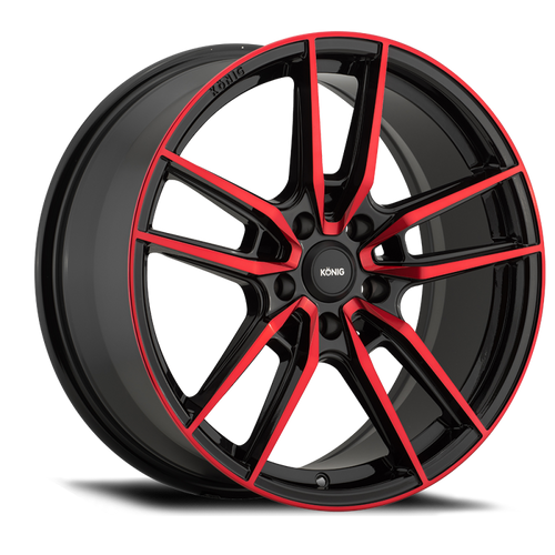 Konig Myth 18x8 5x114.3 ET43 Gloss Black w/ Red Tinted Clearcoat