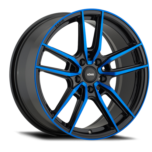 Konig Myth 18x8 5x112 ET43 Gloss Black w/ Blue Tinted Clearcoat