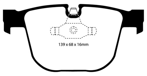 EBC 08-10 BMW M3 4.0 (E90) Yellowstuff Rear Brake Pads