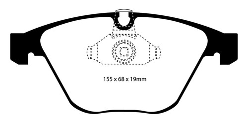 EBC 08-10 BMW M3 4.0 (E90) Bluestuff Front Brake Pads