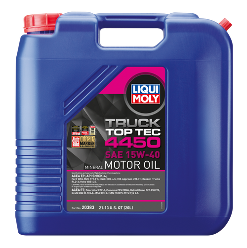 LIQUI MOLY 20L Top Tec Truck 4450 Motor Oil 15W-40