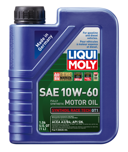 LIQUI MOLY 1L Synthoil Race Tech GT1 Motor Oil 10W60 - Case of 6