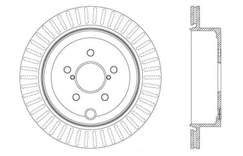 StopTech Slotted & Drilled Sport Brake Rotor 127.47031R