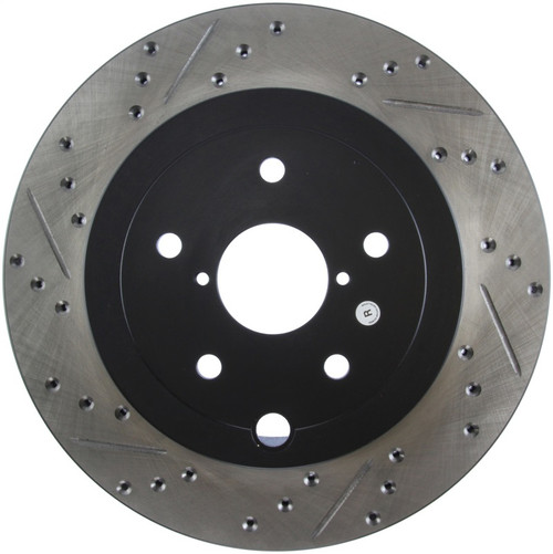 StopTech 08+ Subaru STI (Will Not Fit 05-07) Slotted & Drilled Sport Brake Rotor 127.47030R