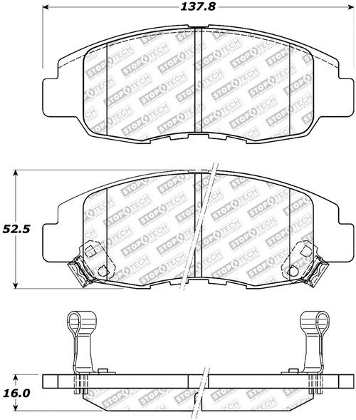 StopTech Street Select Brake Pads - Front/Rear 305.07640