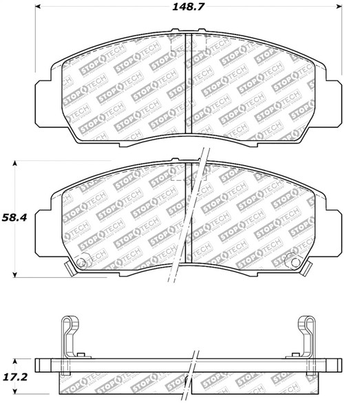 StopTech Street Select Brake Pads - Front/Rear 305.07870