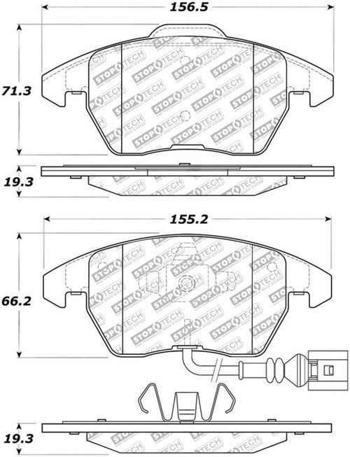 StopTech Street Select Brake Pads - Front 305.11070