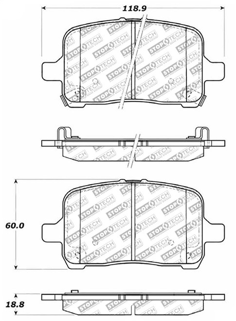 StopTech Street Select Brake Pads - Front 305.10280