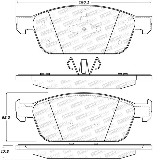 StopTech Street Brake Pads - Front/Rear 308.16450