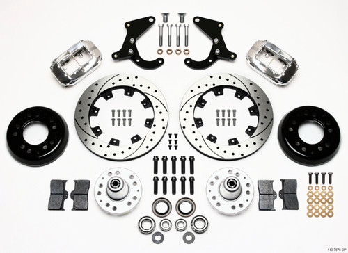 Wilwood Forged Dynalite Front Kit 12.19in Drilled Polished 55-57 Chevy