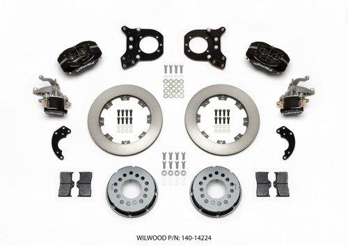 Wilwood Forged Dynalite P/S Rear Kit w/MC4 P-Brake Chev 12 Bolt w/Clip Eliminator