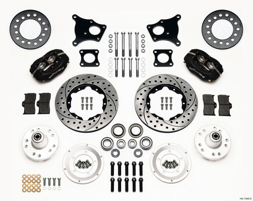 Wilwood Forged Dynalite Front Kit 11.00in Drilled AMC 71-76 OE Disc w/o Bendix Brakes