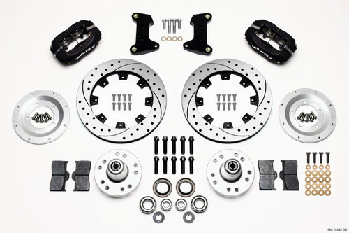 Wilwood Forged Dynalite Front Kit 12.19in Drilled 74-80 Pinto/Mustang II Disc Spindle only