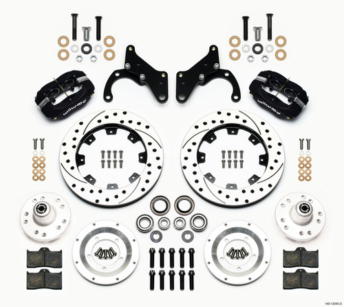 Wilwood Forged Dynalite Front Kit 12.19in Drilled 69-70 Impala Drum/Disc 69-82 Vette