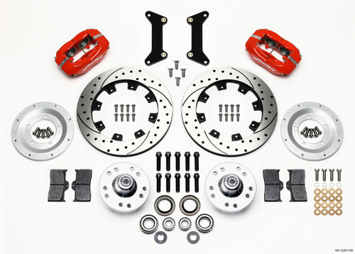 Wilwood Forged Dynalite Front Kit 12.19in Drilled Red 79-87 GM G Body
