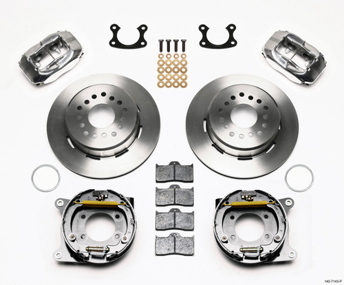 Wilwood Forged Dynalite P/S Park Brake Kit Polished Small Ford 2.66in Offset