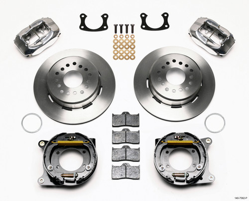 Wilwood Forged Dynalite P/S Park Brake Kit Polished New Big Ford 2.36in Offset