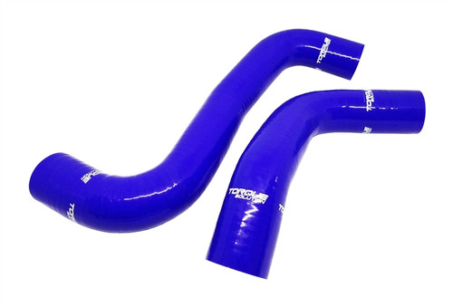 Torque Solution 08-14 Subaru WRX / 08-18 STI / 09-13 Forester XT Silicone Radiator Hose Kit - Blue