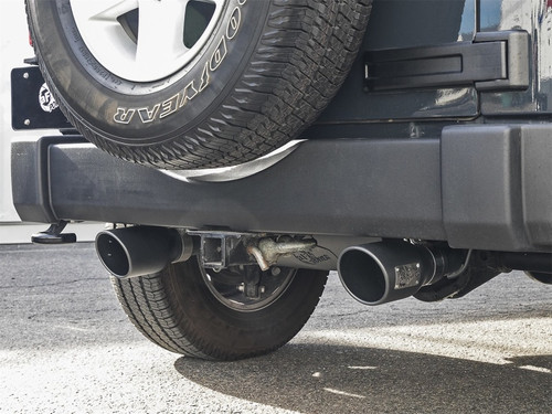 aFe Rebel Series 2.5in 409 SS Cat-Back Exhaust w/ Black Tips 2007+ Jeep Wrangler (JK) V6 3.6L/3.8L