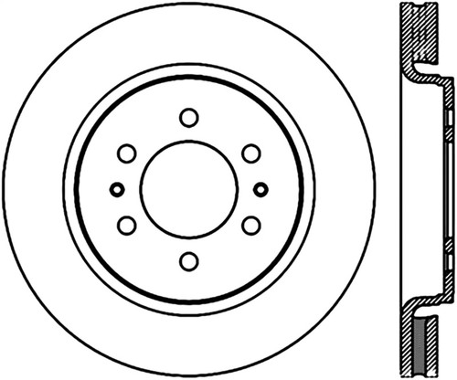 StopTech 10-16 Ford F-150 Slotted & Drilled Front Left Sport Brake Cryo Rotor
