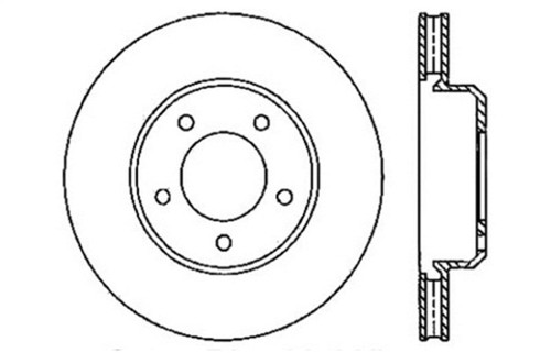 StopTech 05-13 Chrysler300/300C / 09-12 Dodge Challenger Front Left Drilled & Slotted Rotor