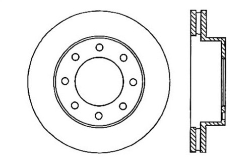 StopTech 01-09 Chevrolet Silverado 2500HD 3500 Front Right Slotted & Drilled Rotor