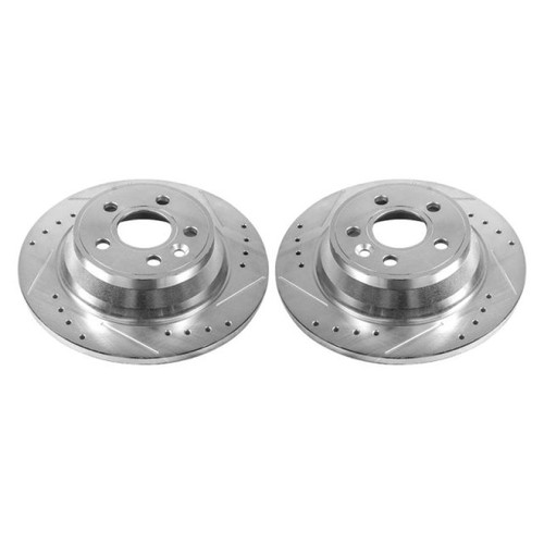 Power Stop 07-11 Volvo S80 Rear Evolution Drilled & Slotted Rotors - Pair