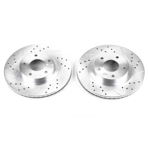 Power Stop 02-04 Infiniti I35 Front Evolution Drilled & Slotted Rotors - Pair