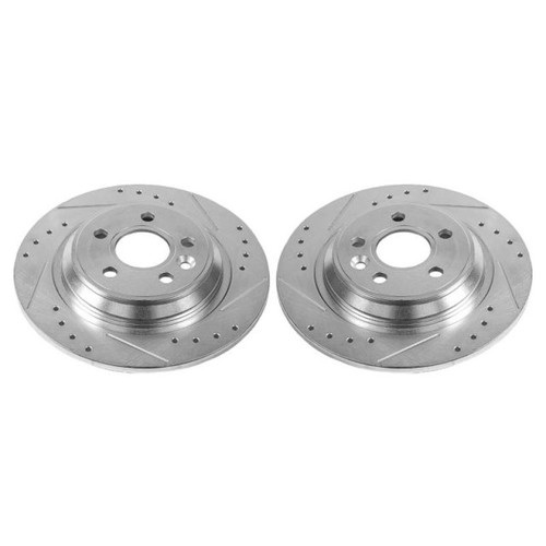 Power Stop 11-15 Volvo S60 Rear Evolution Drilled & Slotted Rotors - Pair