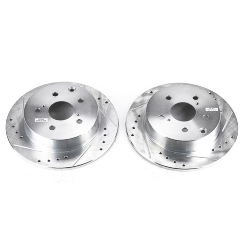 Power Stop 09-10 Pontiac Vibe Rear Evolution Drilled & Slotted Rotors - Pair