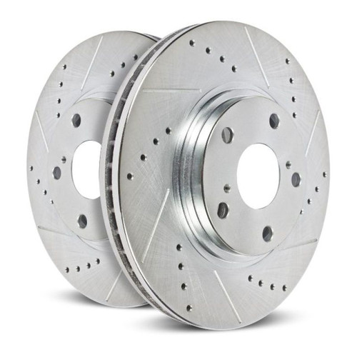 Power Stop 96-97 Mercedes-Benz C36 AMG Rear Evolution Drilled & Slotted Rotors - Pair