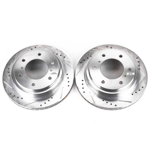 Power Stop 00-06 Mitsubishi Montero Rear Evolution Drilled & Slotted Rotors - Pair