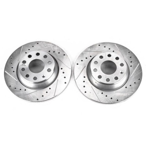 Power Stop 06-09 Audi A3 Rear Evolution Drilled & Slotted Rotors - Pair