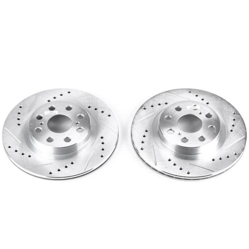 Power Stop 00-05 Toyota MR2 Spyder Rear Evolution Drilled & Slotted Rotors - Pair