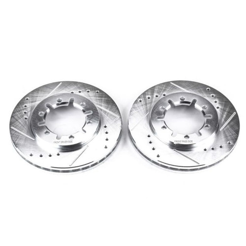 Power Stop 98-04 Nissan Frontier Front Evolution Drilled & Slotted Rotors - Pair