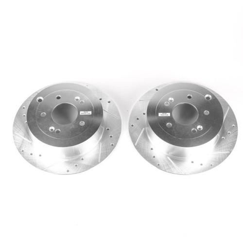 Power Stop 07-09 Hyundai Santa Fe Rear Evolution Drilled & Slotted Rotors - Pair