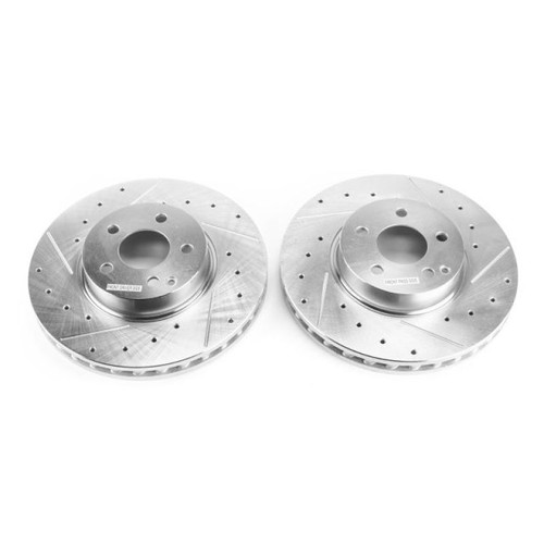 Power Stop 2014 Mercedes-Benz C300 Front Evolution Drilled & Slotted Rotors - Pair