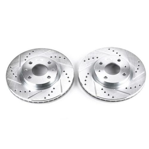 Power Stop 08-11 Ford Focus Front Evolution Drilled & Slotted Rotors - Pair