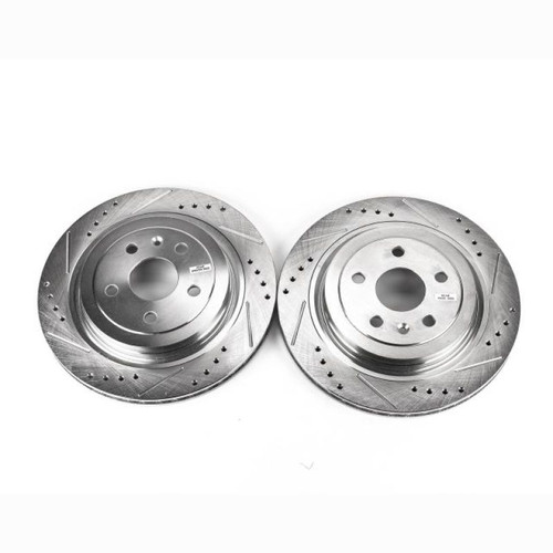 Power Stop 08-14 Cadillac CTS Rear Evolution Drilled & Slotted Rotors - Pair