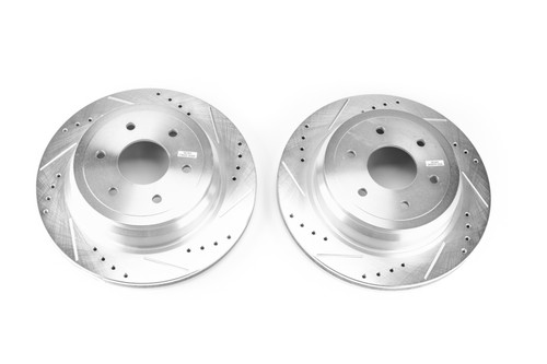 Power Stop 16-18 Nissan Titan XD Rear Evolution Drilled & Slotted Rotors - Pair