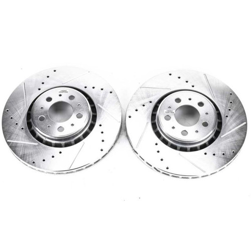 Power Stop 03-14 Volvo XC90 Front Evolution Drilled & Slotted Rotors - Pair EBR894XPR