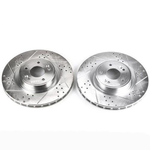 Power Stop 10-16 Hyundai Genesis Coupe Front Evolution Drilled & Slotted Rotors - Pair JBR1529XPR