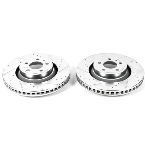 Power Stop 15-19 Ford Mustang Front Evolution Drilled & Slotted Rotors - Pair AR85157XPR