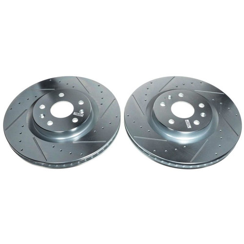 Power Stop 20-21 Chevrolet Corvette Front Evolution Drilled & Slotted Rotor - Pair AR82202XPR