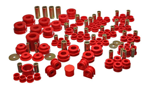 Energy Suspension 02-09 Nissan 350Z / 03-07 Infinity G35 Coupe Red Hyper-Flex Master Bushing Set