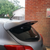 Grey Mazdaspeed3 with rear wing extension