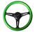 NRG Classic Wood Grain Steering Wheel (350mm) Green Pearl/Flake Paint w/Black 3-Spoke Center