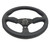 NRG Reinforced Steering Wheel (350mm / 2.5in. Deep) Blk Leather Comfort Grip w/5mm Matte Blk Spokes