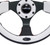 NRG Reinforced Steering Wheel (320mm) Blk w/White Trim & 4mm 3-Spoke