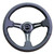 NRG Reinforced Steering Wheel (350mm / 3in. Deep) Black Leather w/ Black Stitching